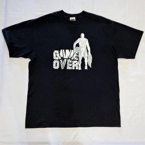 Men's XL Game Over Tshirt, Black, Made In The USA